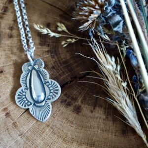 Stamped Sterling Pendant