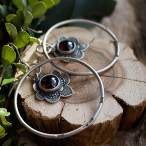 Golden Hour Hoops with Garnet