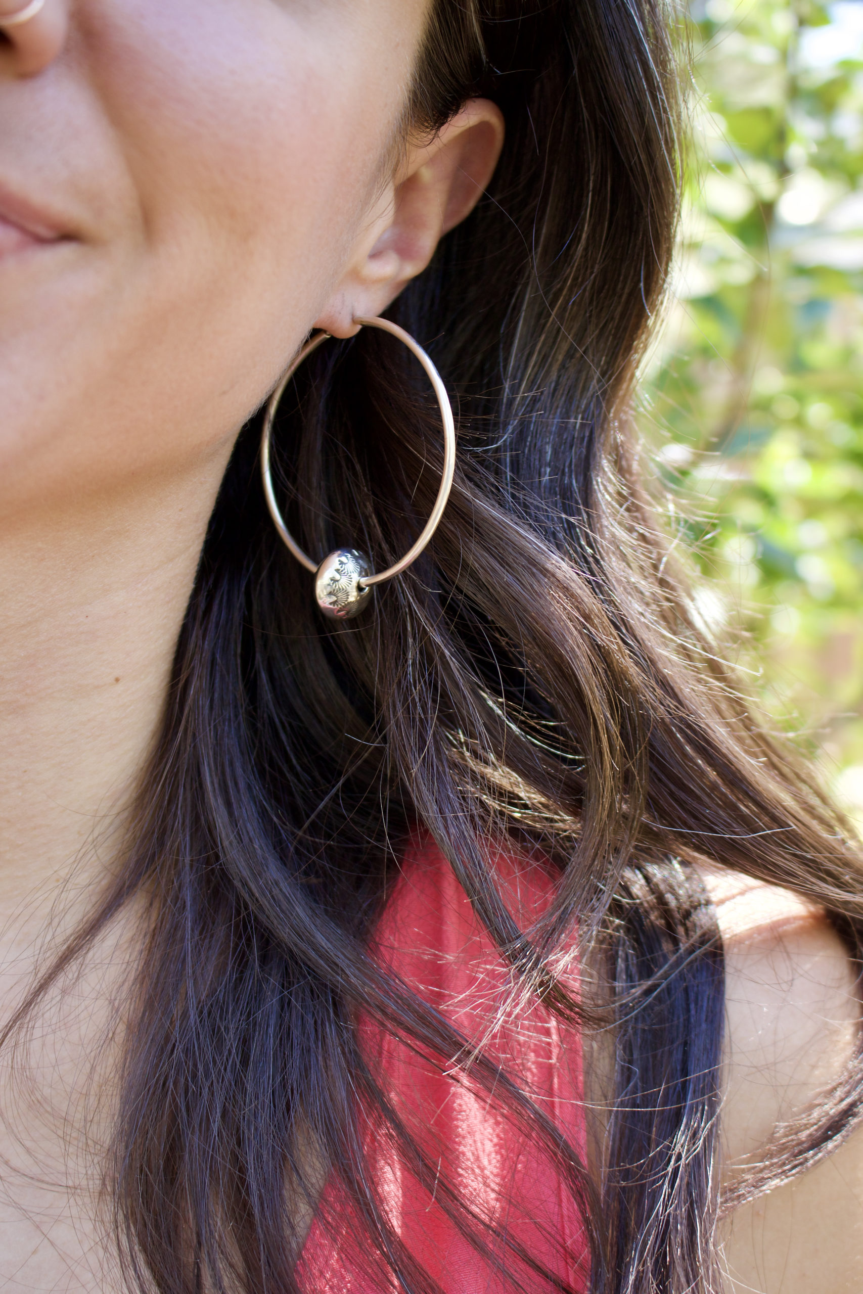 Sterling Bead Hoops - Image 3