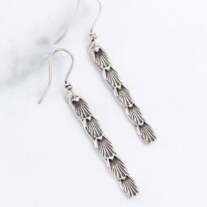 2.5" Stamped Sterling Bar Earrings