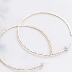 Goldfill Hammered Hoops