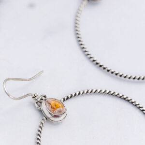 Fire Opal Dolly Hoops #2