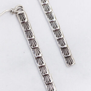 Stamped 3" Bar Earrings