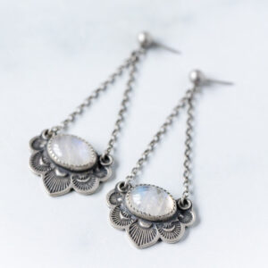 Moonstone Pendant Earrings