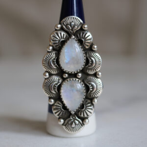 Moonstone Shield Ring