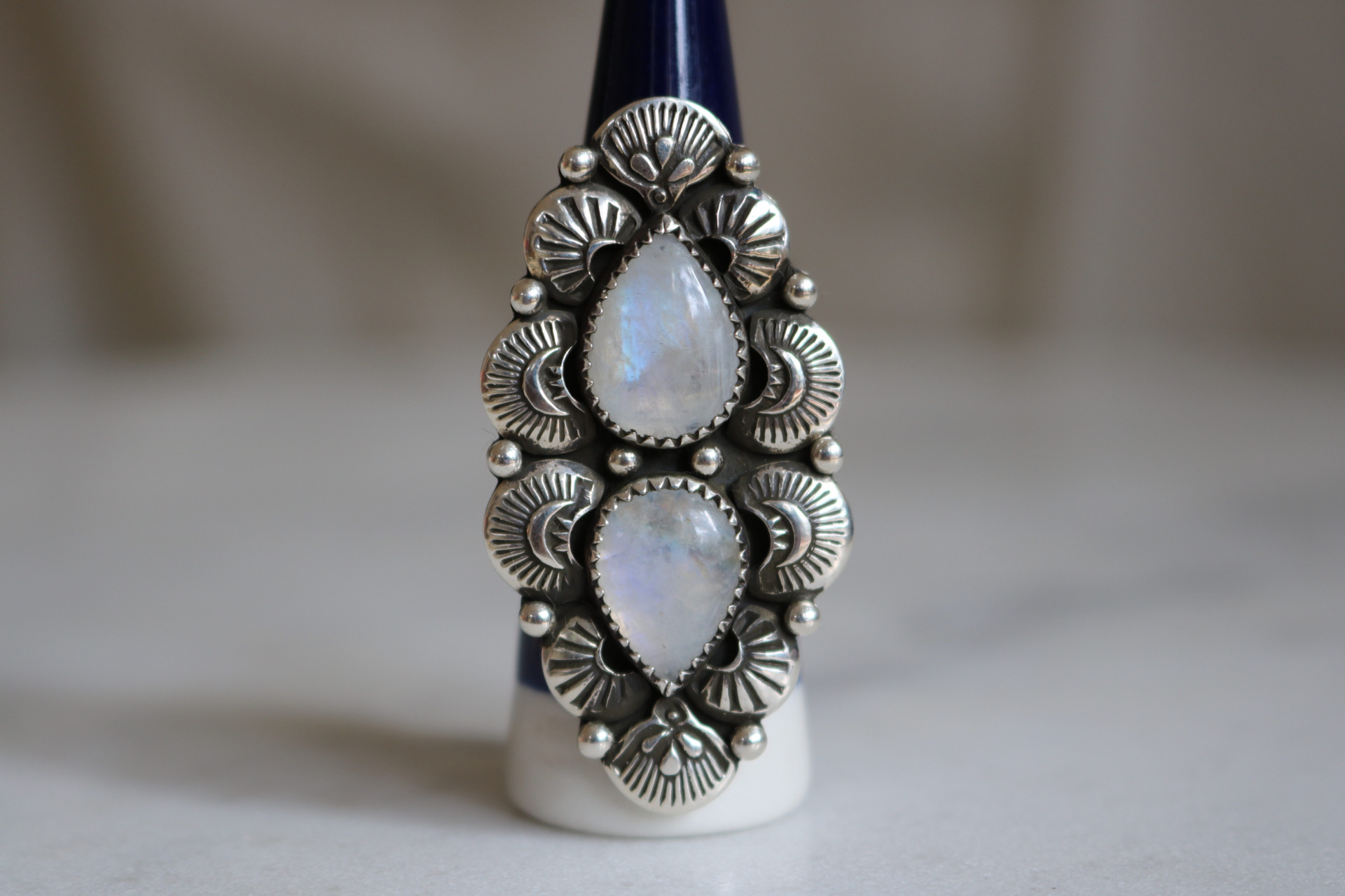 Moonstone Shield Ring