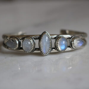 5 Stone Moonstone Cuff