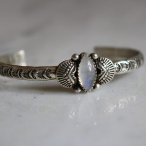 Moonstone Stamped Cuff