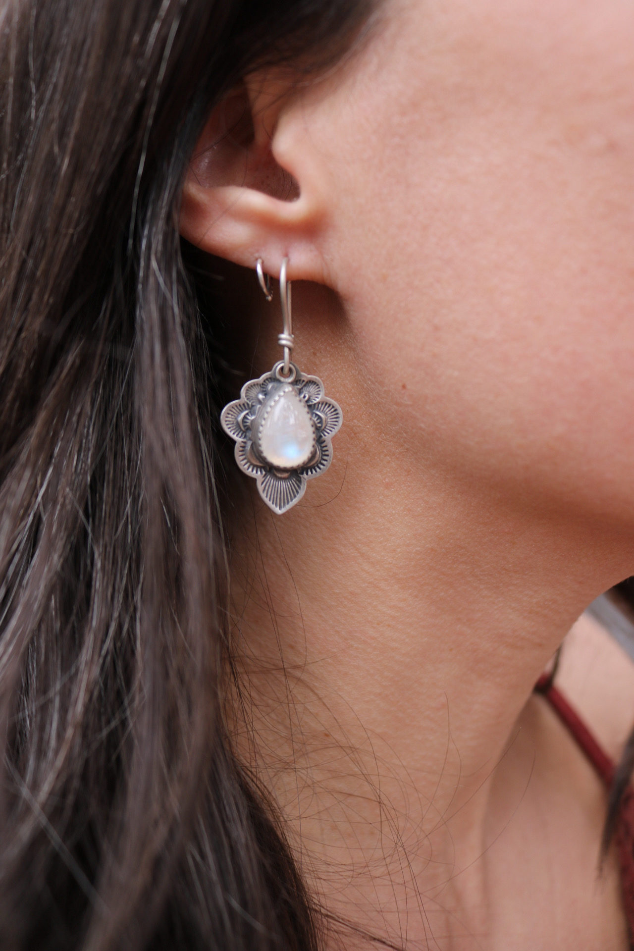 Moonstone Flora Earrings - Image 4