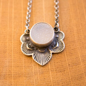 Sterling Snow Moon Pendant #3