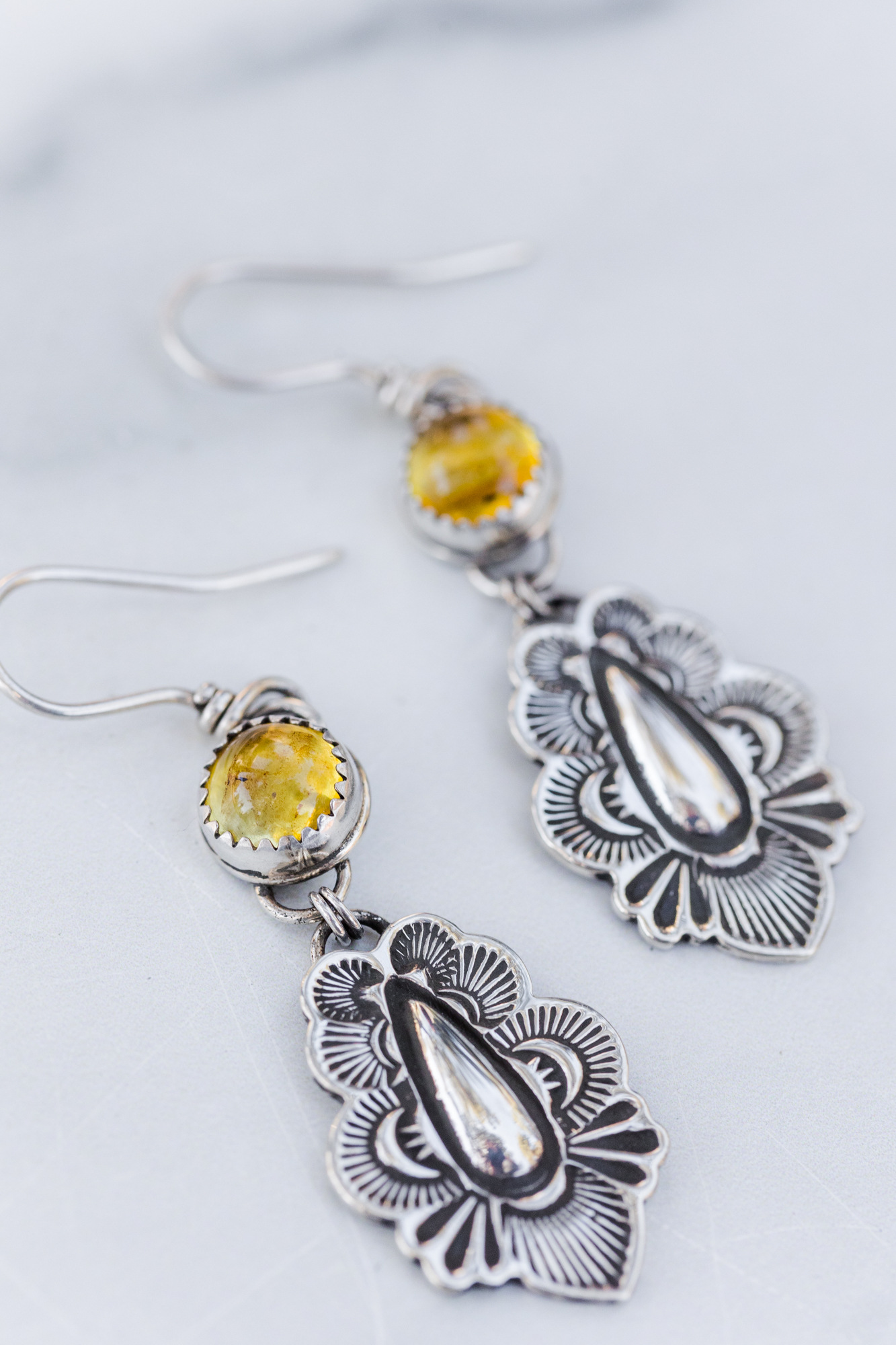 Isabela Amber Earrings - Image 3