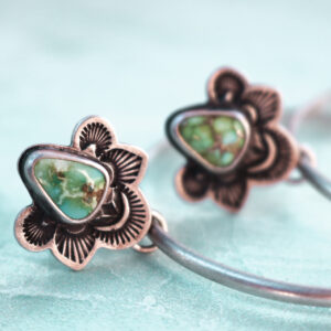 Sonoran Gold Flora Half Round Hoops