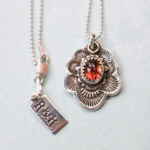 Pink Tourmaline Flora Pendant