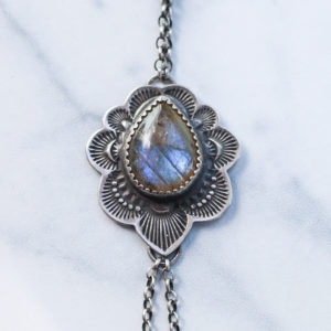 Labradorite Flora Hand Amulet