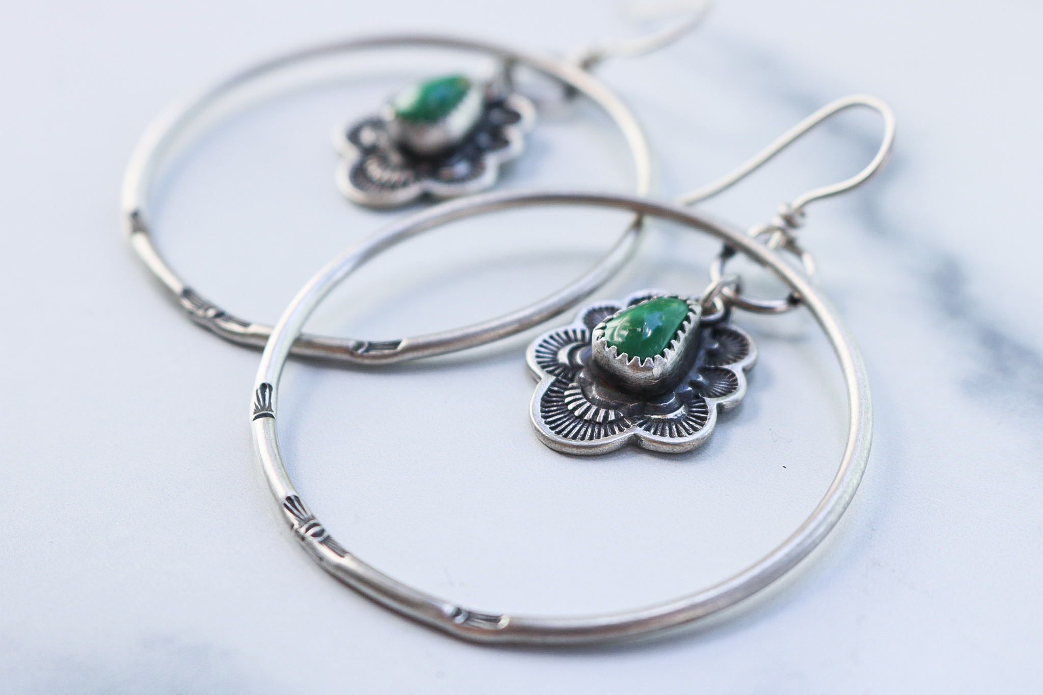 Turquoise Flora Hoops - Image 4