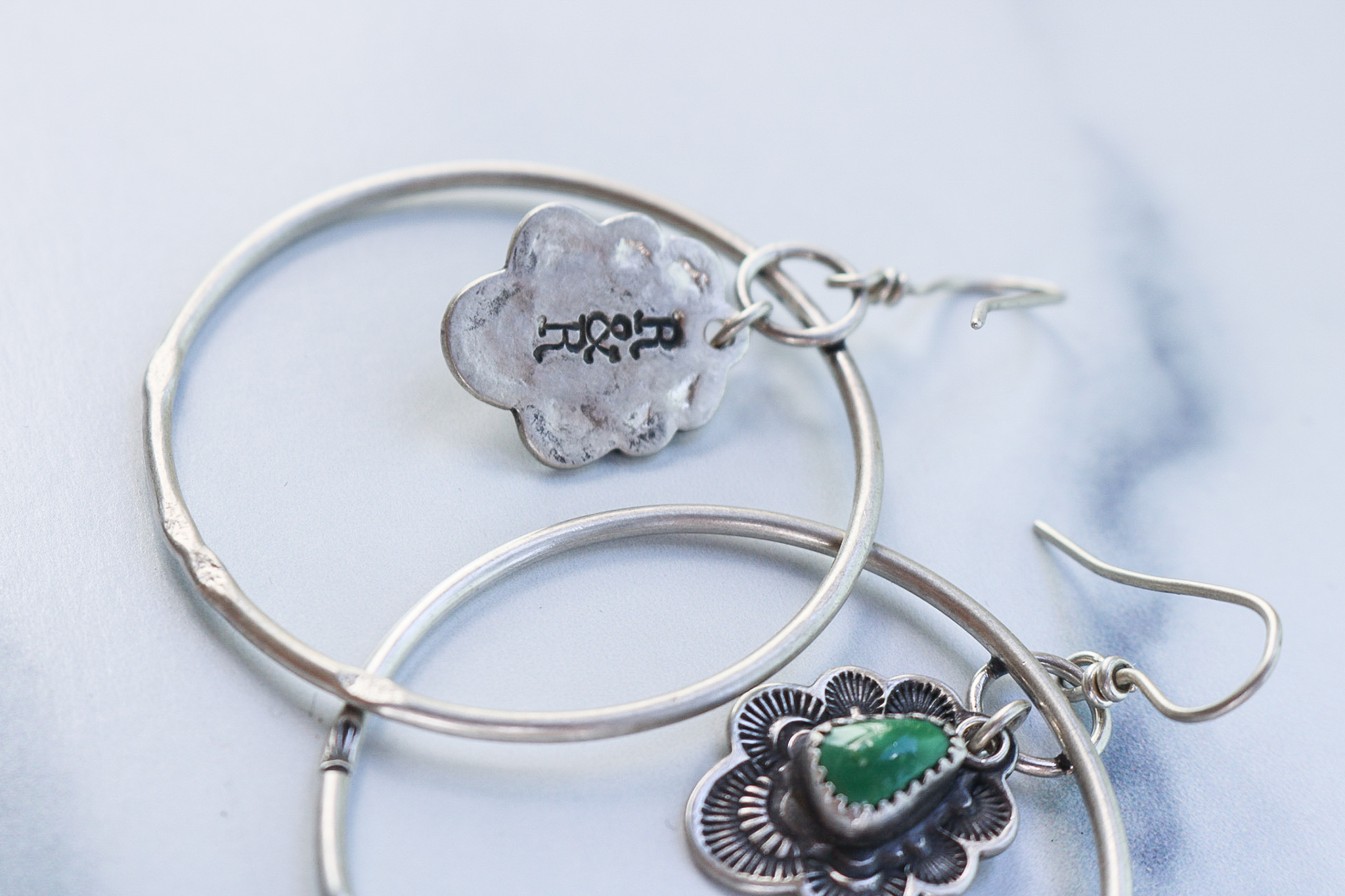 Turquoise Flora Hoops - Image 6