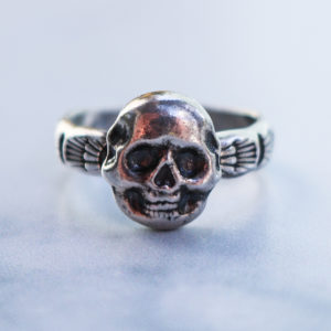 Stamped Sterling Skull Ring #2