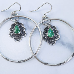 Turquoise Flora Hoops