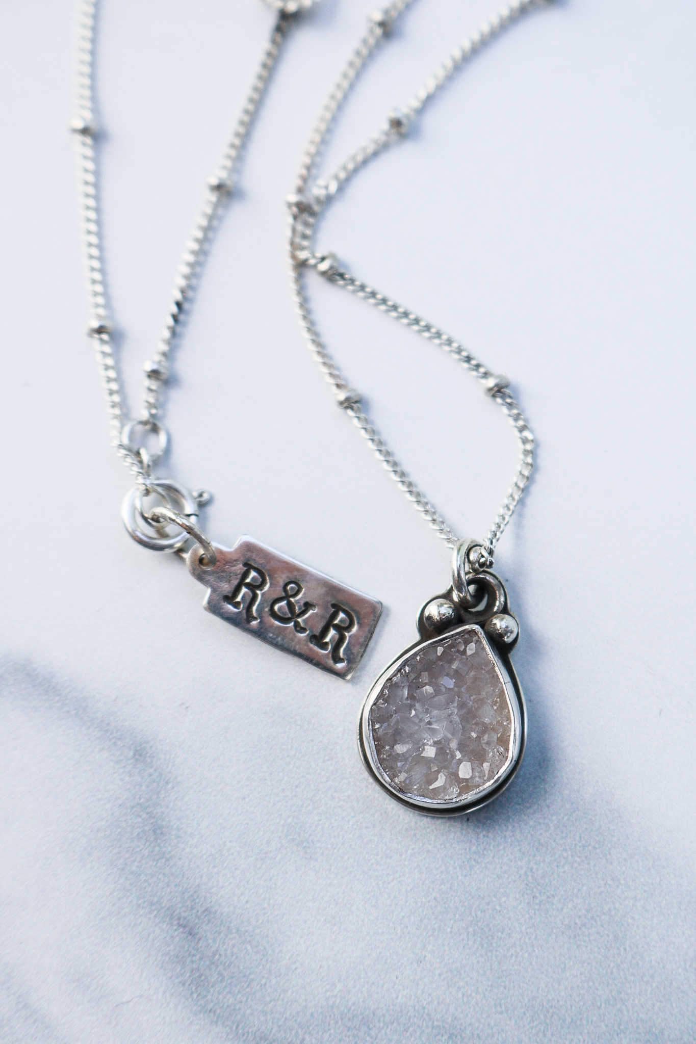 Simple Druzy Pendant