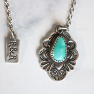 Turquoise Flora Lariat