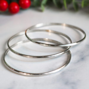 Sm. Sterling Bangle Set
