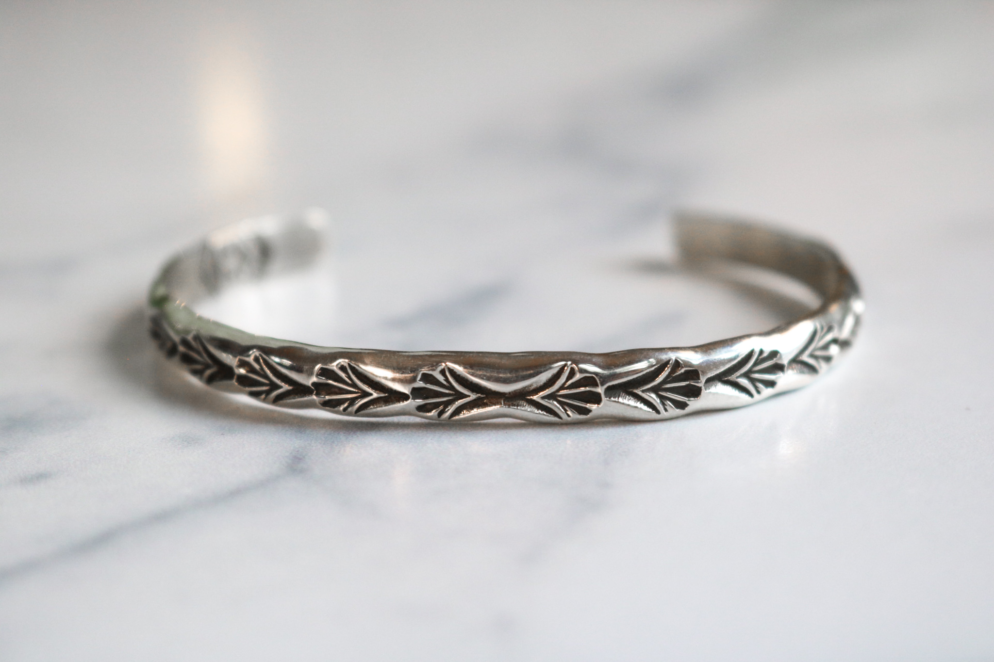 5.5" Stamped Sterling Cuff
