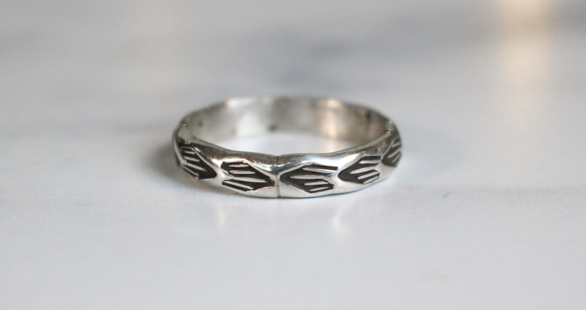 Stamped Stacking Ring Sz. 10 - Image 3