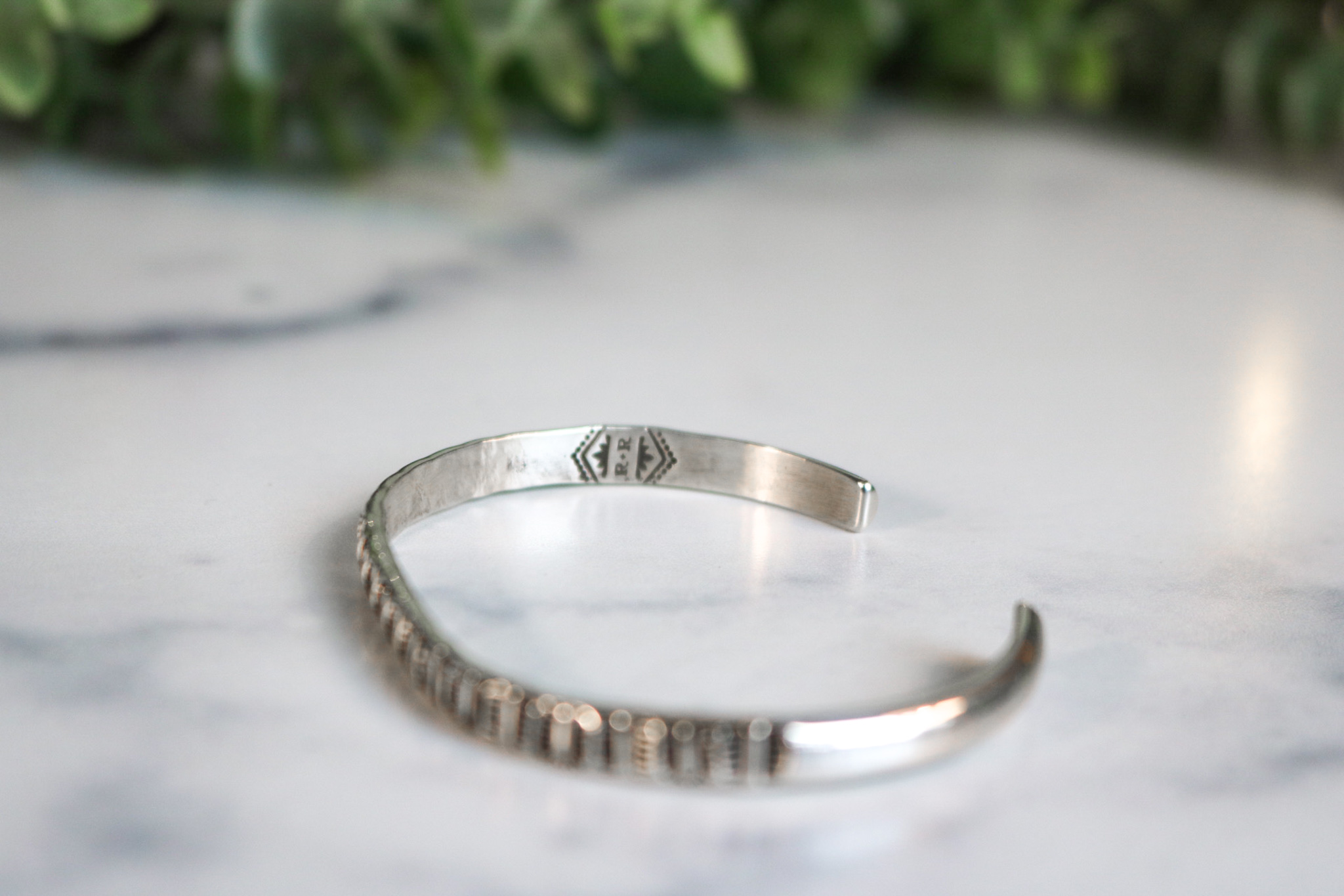 5.75" Stamped Sterling Cuff - Image 3