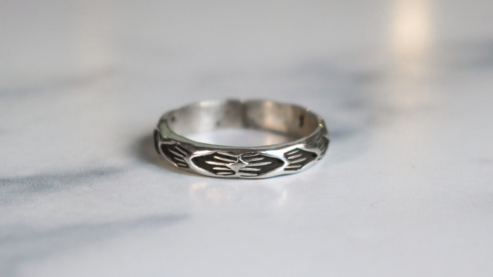 Stamped Stacking Ring Sz. 10