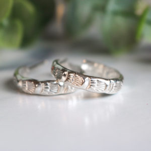 Stamped Sterling Hoops