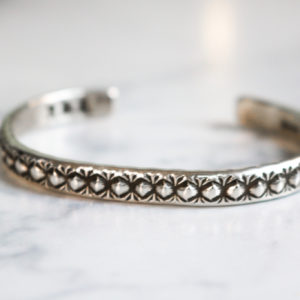 6" 2g Stamped Turquoise Cuff