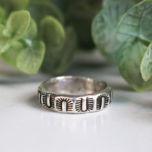 Stamped Stacking Ring sz 7
