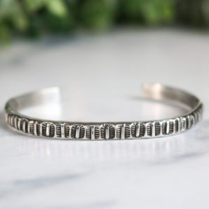 5.75" Stamped Sterling Cuff