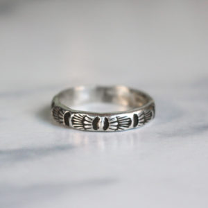 Stamped Stacking Ring sz 9.25