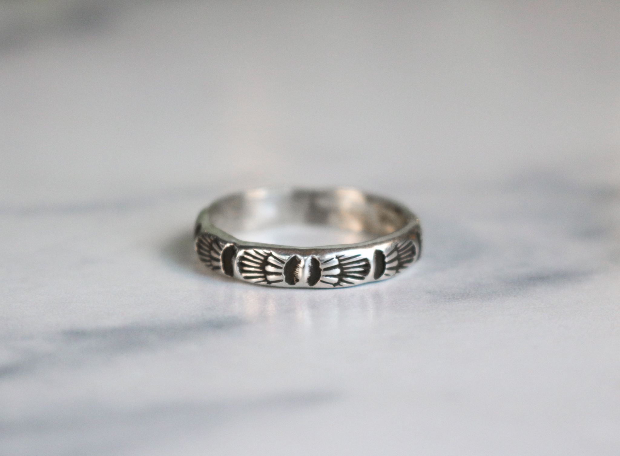 Stamped Stacking Ring sz 9.25