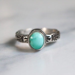 Royston Stamped Stacking Ring Sz. 8