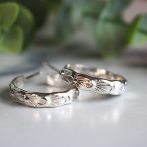 Stamped Sterling Hoops