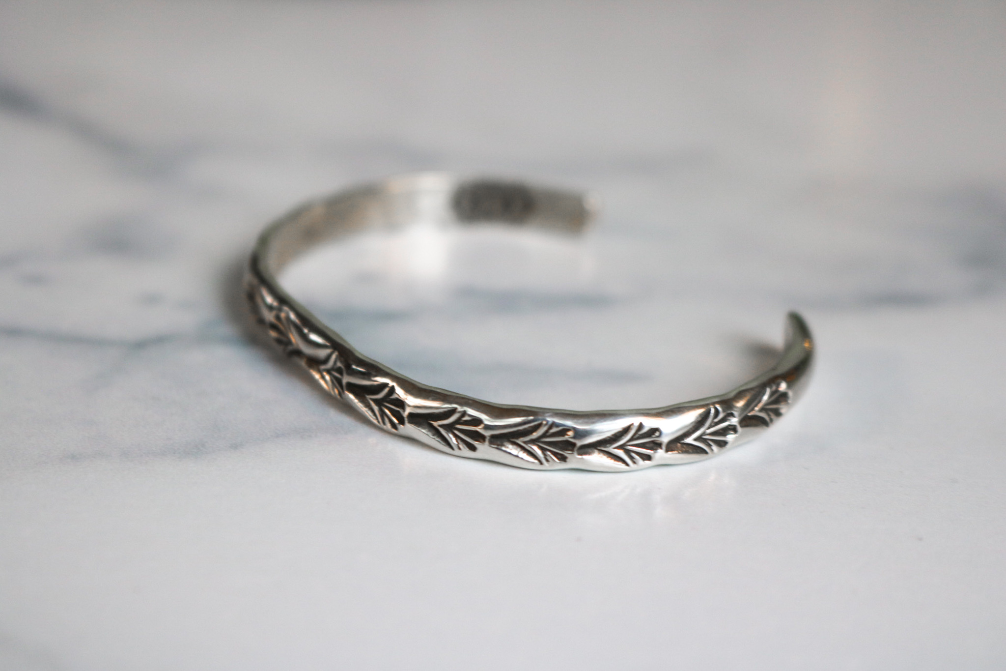 5.5" Stamped Sterling Cuff - Image 2