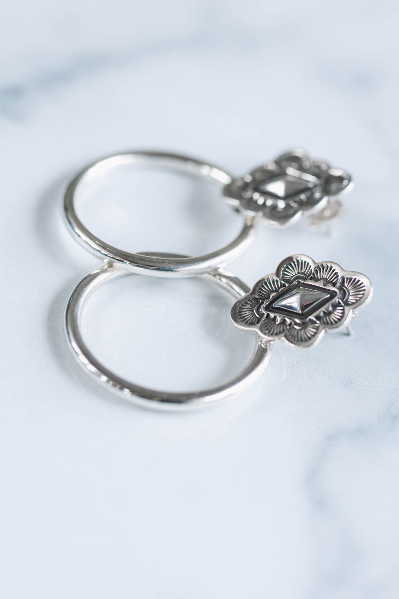Concha Door Knocker Hoops - Image 3