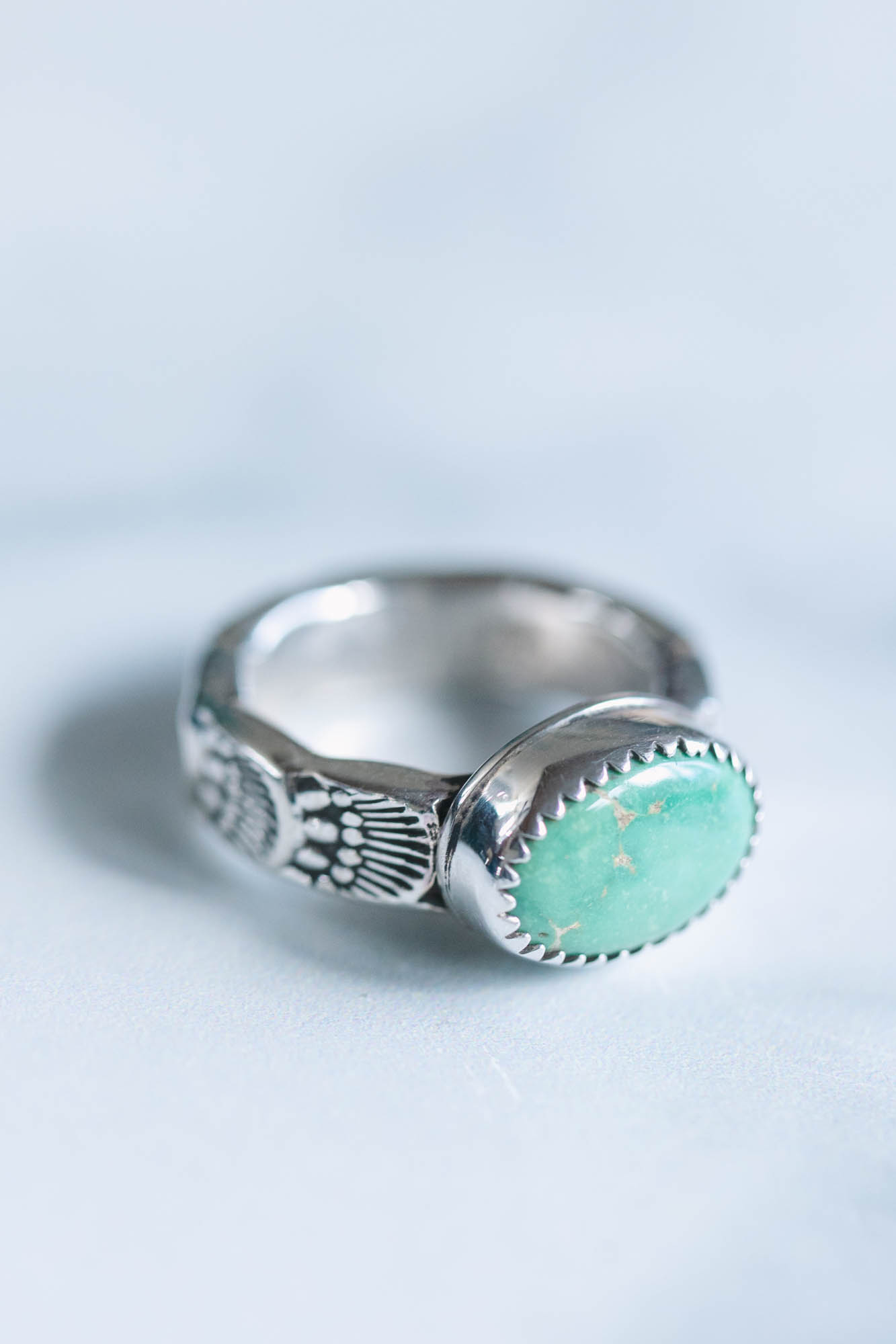 Emerald Valley Chunky Stamped Ring sz. 7 - Image 3