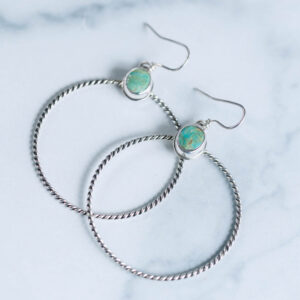 Evans Turquoise Dolly Hoops