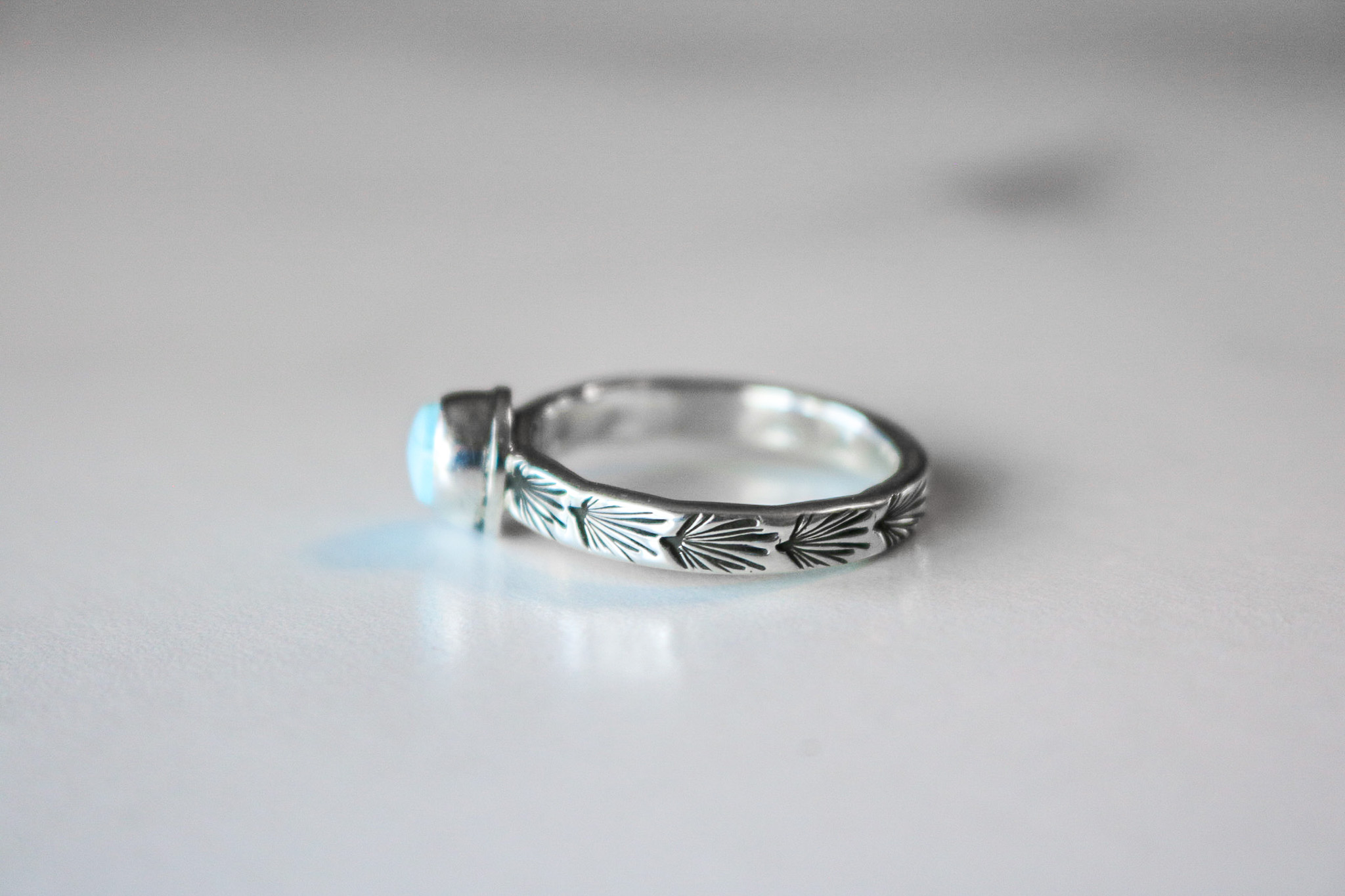 Turquoise Stacking Ring #20 - Image 2