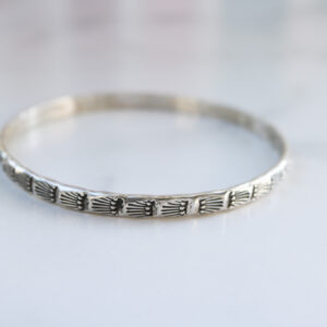 Lg. Stamped Sterling Bangle