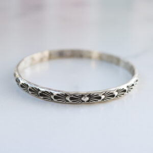 Sm. Stamped Sterling Bangle