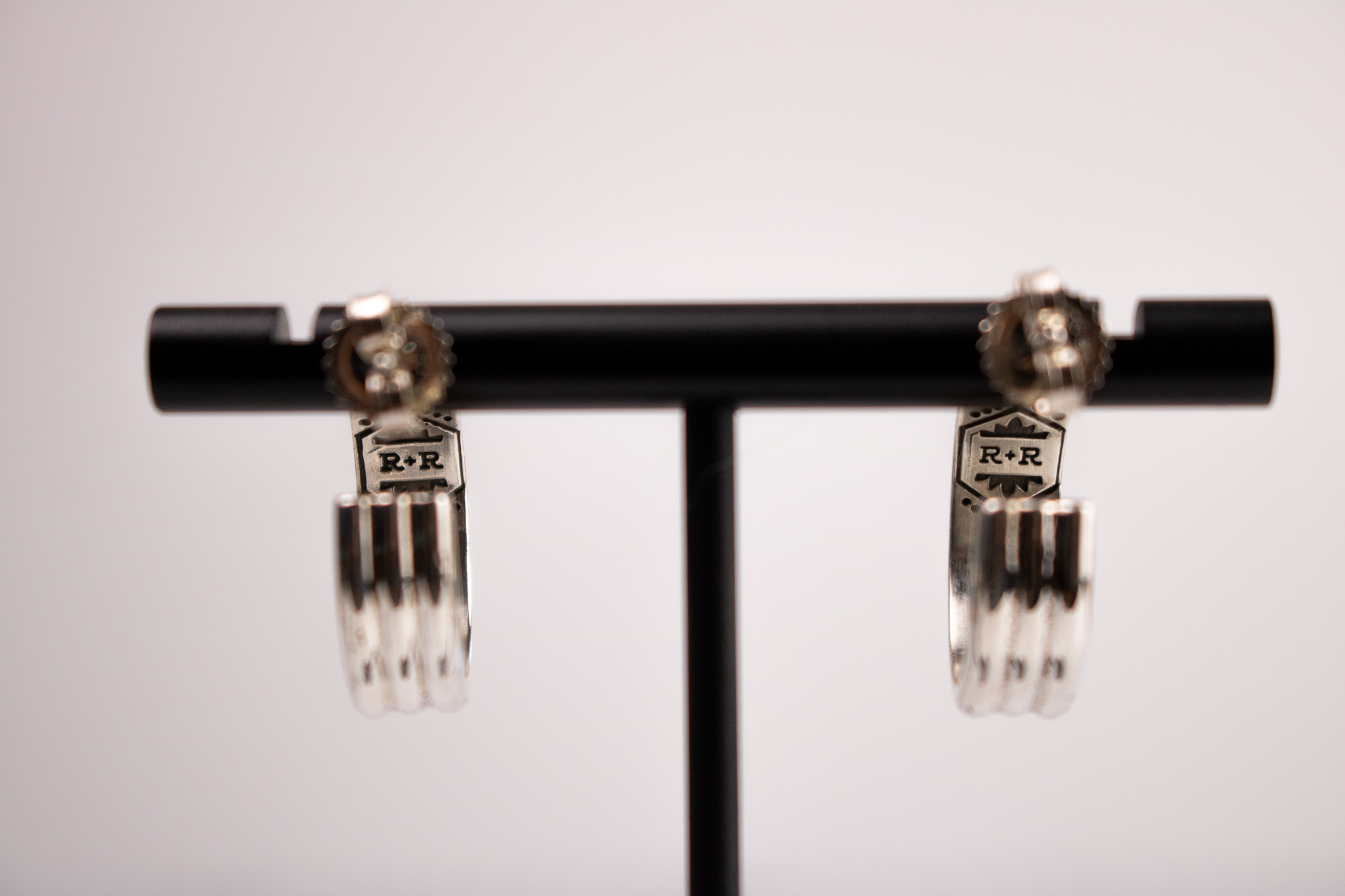 Banded Sterling Hoops - Image 4