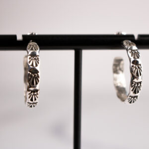 Stamped Sterling Hoops #2