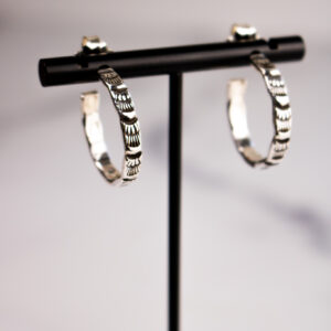 Stamped Sterling Hoops #1
