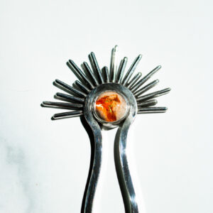 Fire Opal Sunburst Hairpin #1