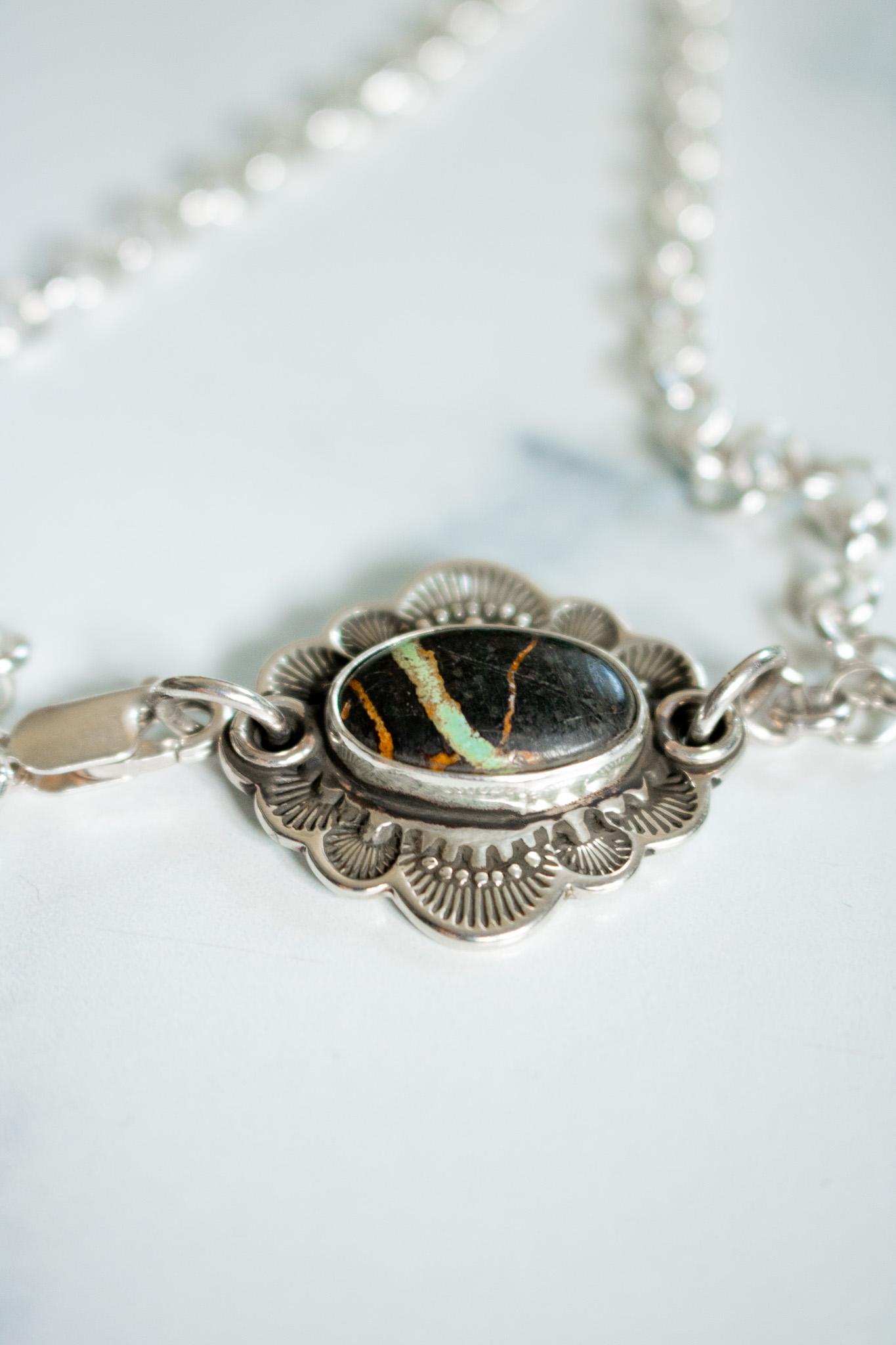 Black Jack Chunky Chain Flora Choker - Image 2