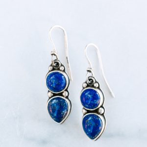 Stacked Lapis Earrings